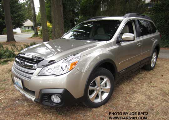 my boight 11/13. 2014 Outback Limited, Tungsten, side moldings, wheel arch modlings, front hood protector