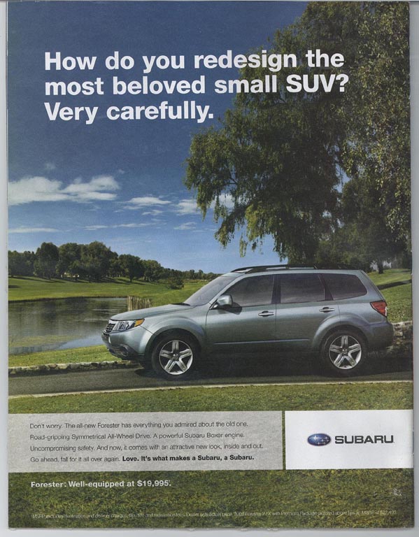 2009 Forester advertising