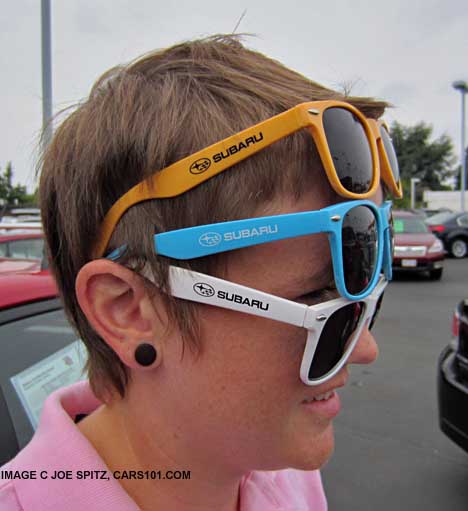 subaru sunglasses in all 3 colors, 2013 lot to loove event, august 2013
