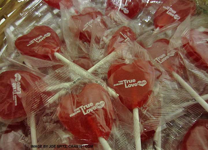 free lollipops for the 2014 subaru true love event