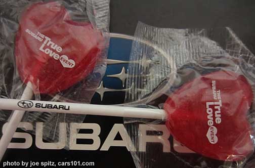 2014 subaru true love evemt lollipops