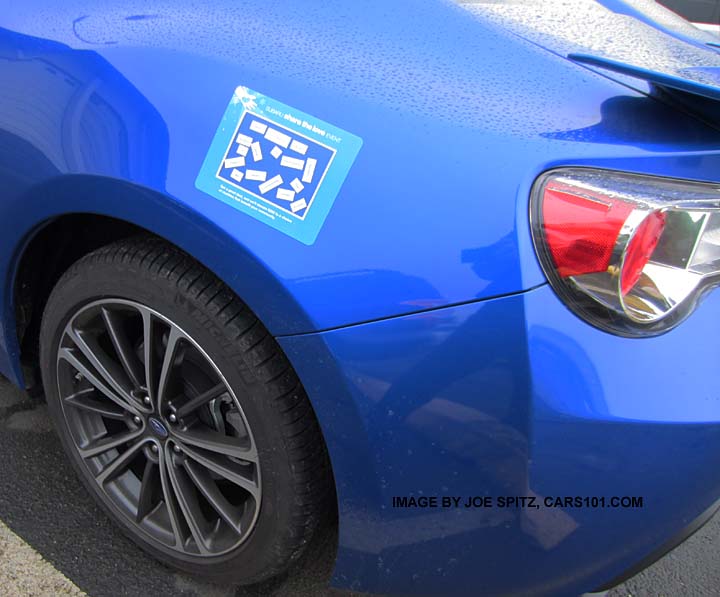 2013 BRZ with subaru Share the Love poetry