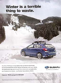 2012 subaru impreza magazine ad