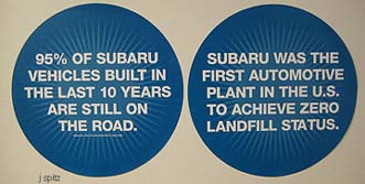 2010 subaru lot to love window stickers