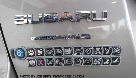 2015 Subaru Outback with many Subaru Badge Of Ownership Lifestyle Icons