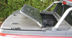 new for 2005 Subaru Baja cargo bed opens from front and rear