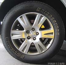 6 spoke alloy wheel on Baja turbo