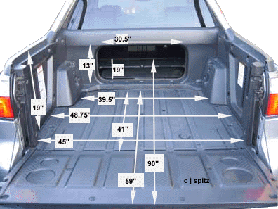 2003 chevy silverado stepside bed dimensions