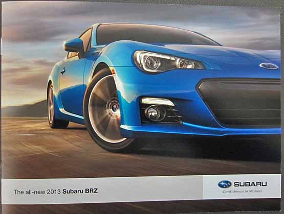 early 2013 subaru brz auto show handout, front cover, actual size