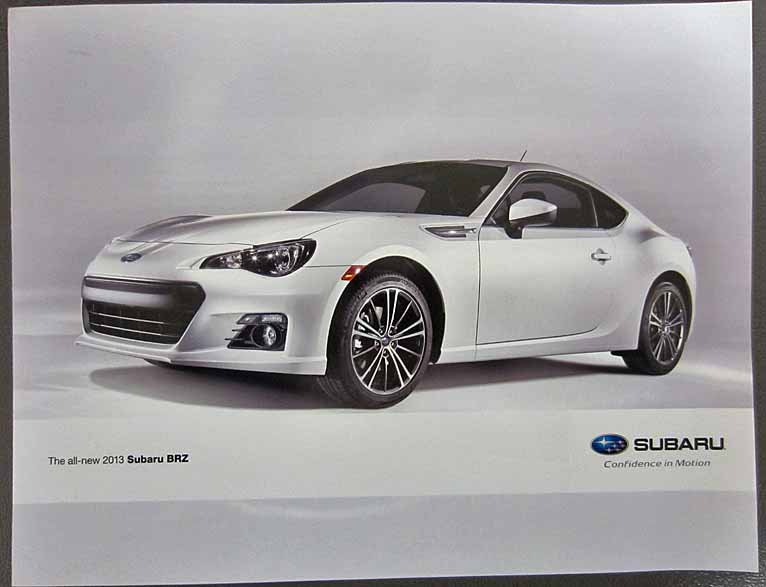 front of BRZ pamphlet brochure available at dealers late February 2012