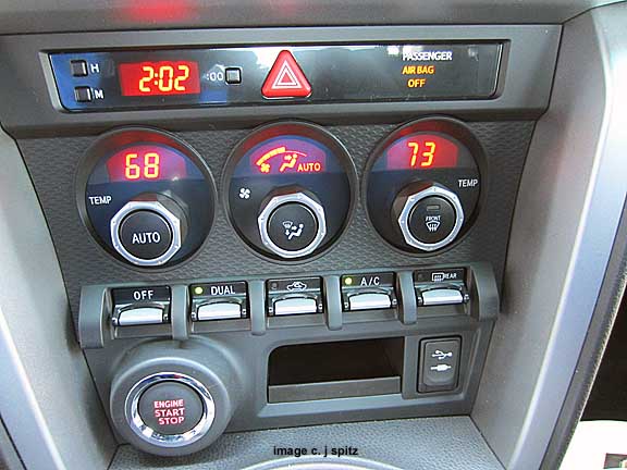 brz limited automatic climate control, 7 speed fan