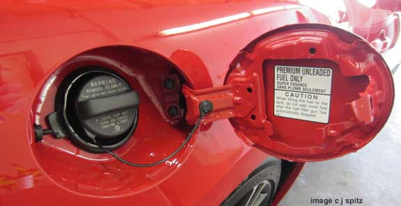 brz gas door, 93 octane premium