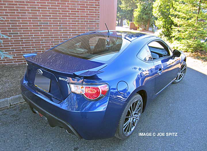 2013 subaru brz limited, trunk view, galaxy blue silica