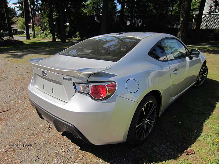 rear view sterling silver brz limited with rear spoiler