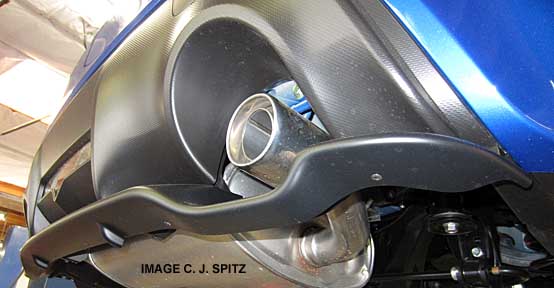 closeup of BRZ rear underskirt