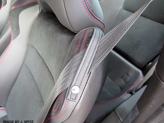 seat belt holder positioner, driver's seat shown