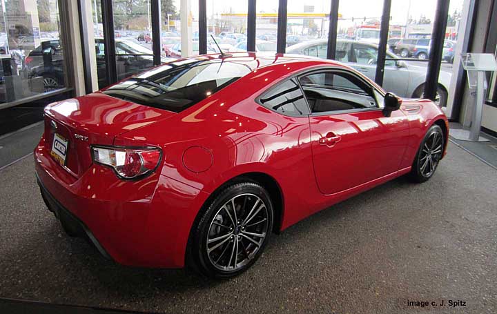 2913 brz rear corner, lightning red