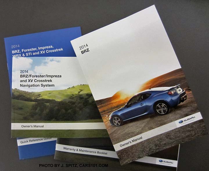 2014 BRZ owner's manual