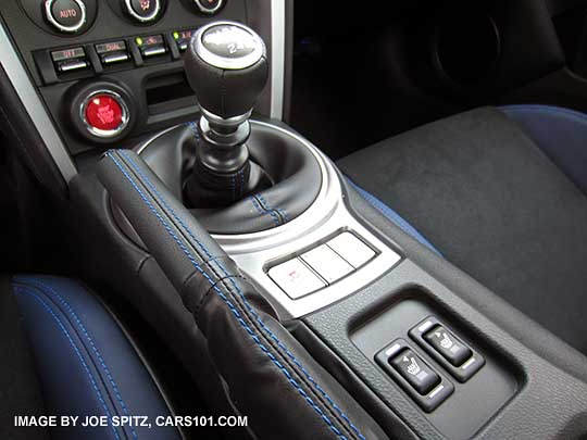 center console 2015 BRZ with manual transmission. series.blue shown