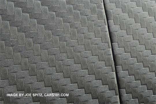 close-up of the 2015 BRZ Series.Blue large pattern carbon fiber-like dash trim