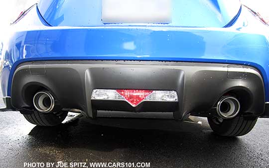 2015 Subaru BRZ dual exhaust tips, WR Blue car