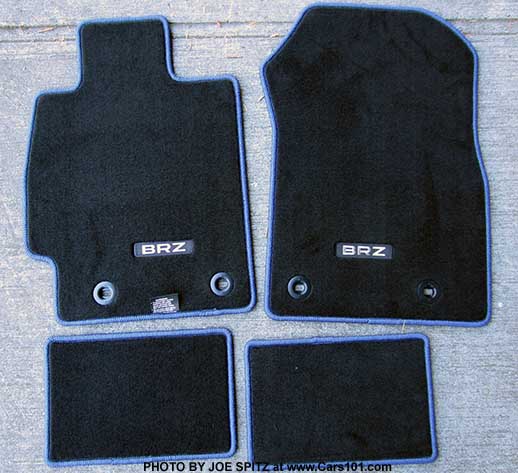 2015 BRZ Series.Blue carpeted floor mats