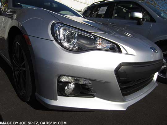 2015 BRZ Limited front headlight and foglight, ice silver shown