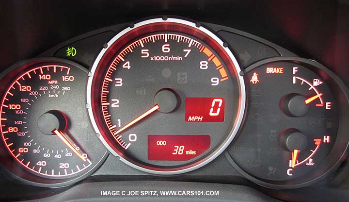 2015 BRZ instrument panel gauges