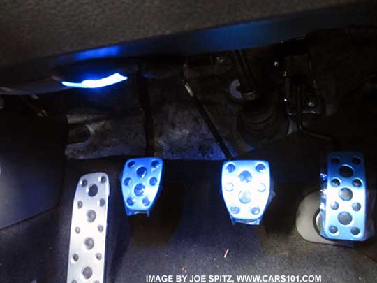2015 BRZ optional interior illumination LED light, in driver and passenger footwells