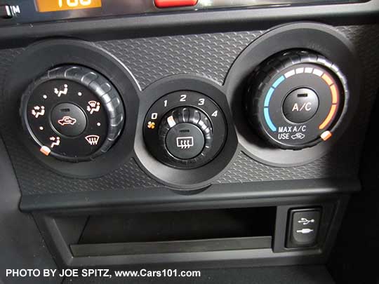 2015 Subaru BRZ manual heater a/c heater controls