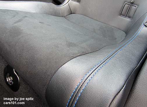 BRZ Series.Blue rear seat alcantara with blue stitching