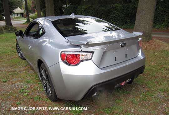 rear view 15 BRZ Limited, ice silver color