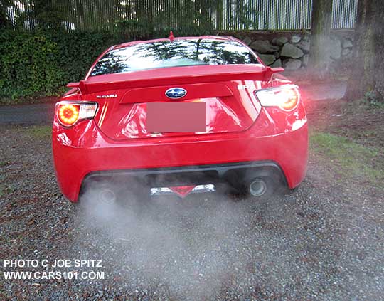 2015 BRZ rear view with dual exhaust