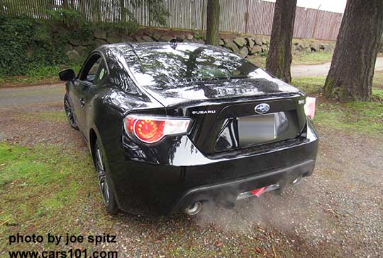 2015 Subaru BRZ Premium without the optional rear spoiler. black shown.