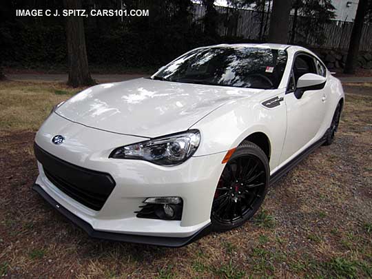 white 2015 BRZ Limited Series.Blue