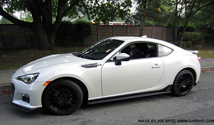 white 2015 BRZ Limited Series.Blue