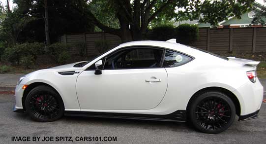 side view white 2015 BRZ Limited Series.Blue