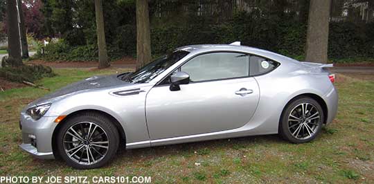 side view 2015 BRZ Limited, ice silver color