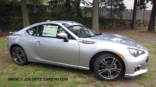 side view 15 BRZ ice silver, Limited model shown