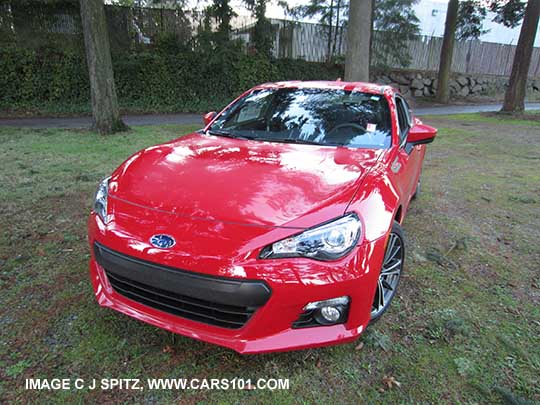front view 2015 Subaru BRZ Limited, Lightning Red color shown