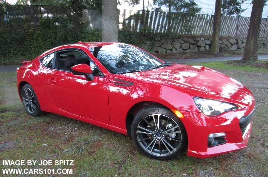 Lightning Red 2015 Subaru BRZ side view