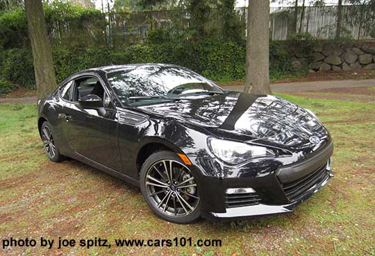 front and side 2015 BRZ Premium, black. No fog lights