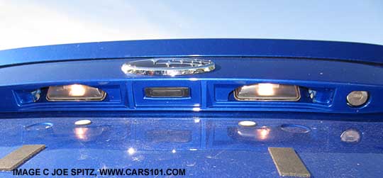 2015 Subaru BRZ trunk release with dual license plate lights, open pressure point,  key unlock,