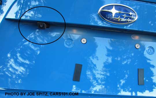 new on all 2016 Subaru BRZ- rear view backup camera, shown circled