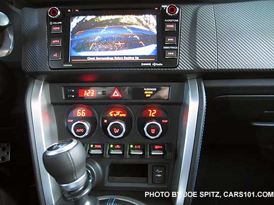 2016 BRZ Series.Hyperblue and Limited console with rear view camera