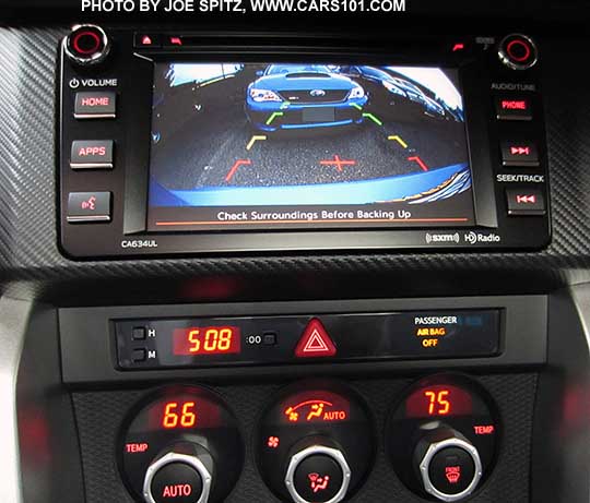 2016 BRZ Limited and Series.HyperBlue 6.2" audio showing the rear view backup camera