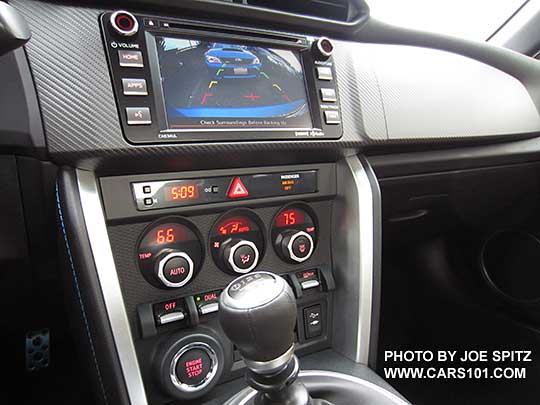 2016 BRZ Limited and Series.HyperBlue 6.2" audio showing the rear view backup camera