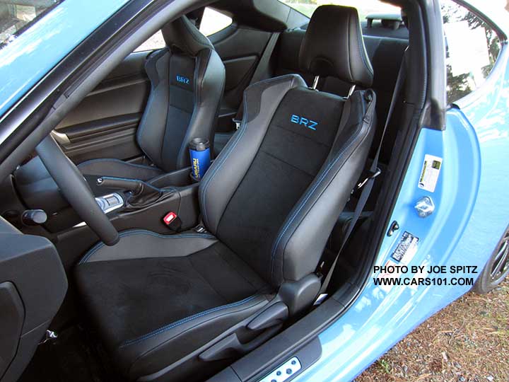 2016 Subaru BRZ Series.HyperBlue interior- black alcantara seating suface, black leather, HyperBlue stitching