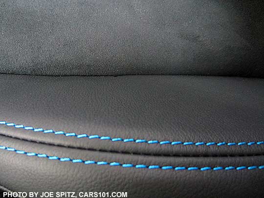 2016 BRZ Series.HyperBlue alcantara seat material with hyperblue stitching
