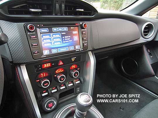 2016 BRZ Limited console, a/c controls, 6.2" audio system